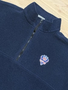 VINTAGE BADGER SPORTSWEAR NFL FLIMS LOGO 1/2 ZIP FLEECE PULLOVER SWEATER SHIRT M - Picture 1 of 6