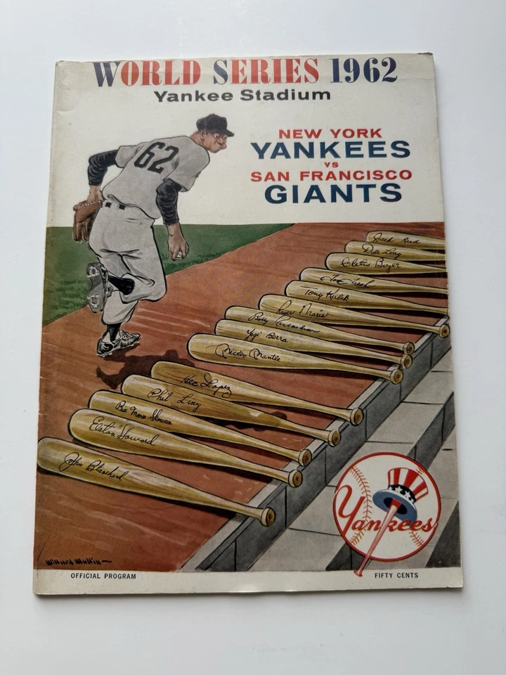 1962 World Series Program San Francisco Giants  At New York Yankees Mantle Mays - Image 1 of 4