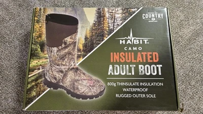 Habit Mossy Oak Camo Insulated Waterproof Adult Boot Size 7 - Image 1 of 4