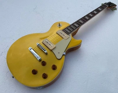Bone Nut Electric Guitar Glossy Finish Gold Top P90 Pickups Solid Body Guitarra - Image 1 of 4