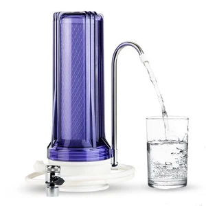 Countertop Drinking Water Filtration System with Carbon Filter, 2.5" x 10", Clea - Picture 1 of 8