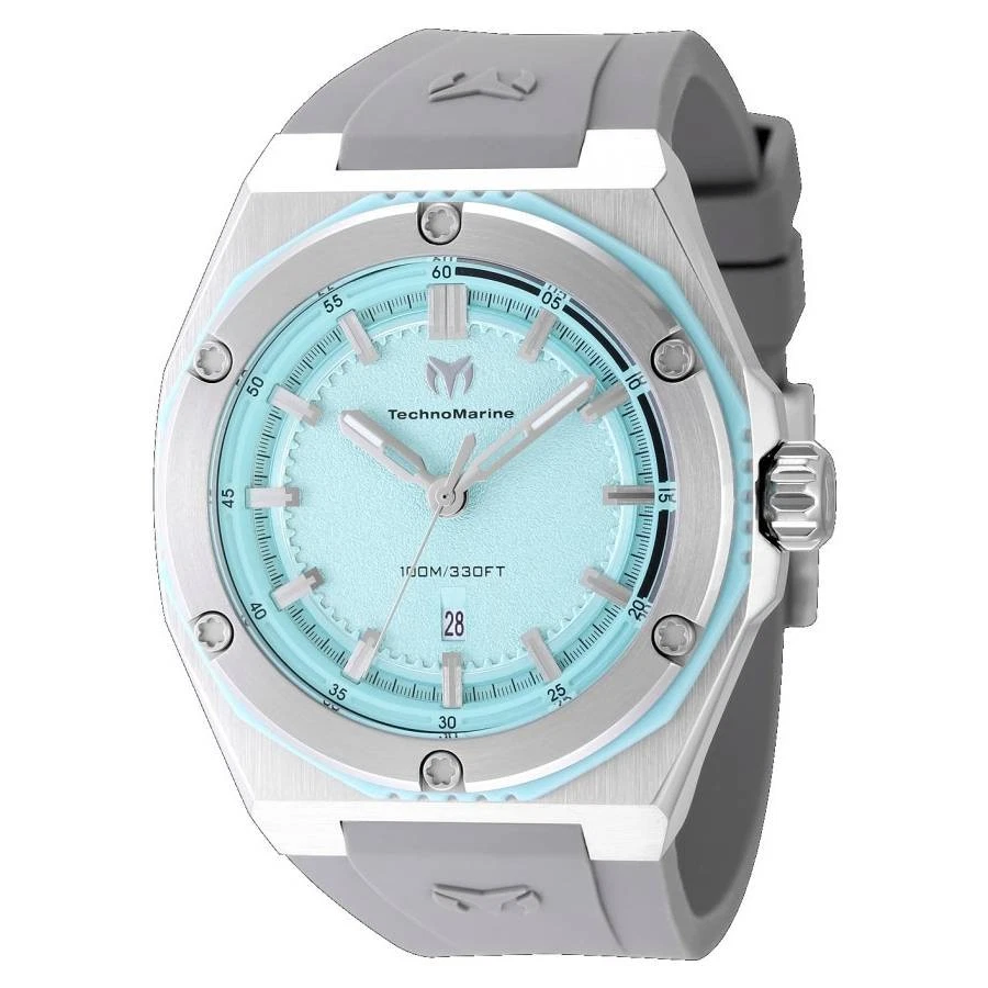 TechnoMarine珊瑚石英绿色表盘男士腕表TM-416073 — 第 1/1 张图片