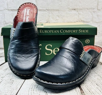 Zuecos Josef Seibel Catalonia 54 Azul Cuero Cómodos Sin Cordones Mujer 7-7.5 EU 38 Foto 1 de 4