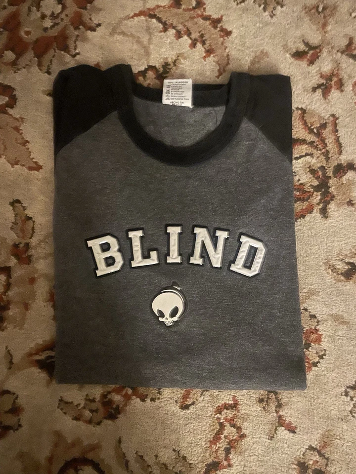 Camiseta de béisbol vintage de dos tonos ciega para patinetas Foto 1 de 4