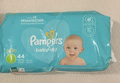 Pañales secos para bebé Pampers talla 1, 44 unidades ¡¡¡¡ENVÍO GRATUITO!!!!!! Foto 1 de 4