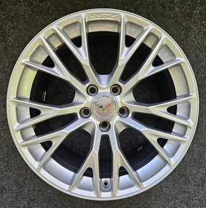 Chevrolet Chevy Corvette C7 Z06 Factory 19"x10" OEM 2015 - 2019 Front Silver Rim - Picture 1 of 13