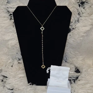 LaSoula Gold Plated Sterling Silver Y Drop Necklace - Picture 1 of 6