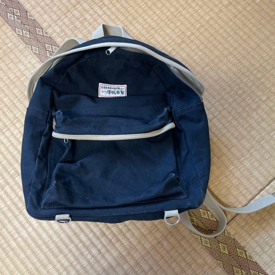 Mochila de lona Ichizawa negra duradera Foto 1 de 4