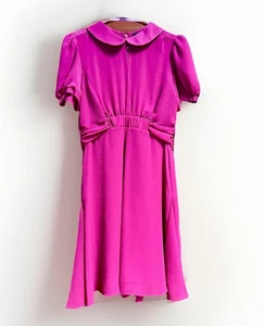 Karl Lagerfeld For Impulse Damen rosa Kleid Größe 8 Puffärmel - Bild 1 von 10
