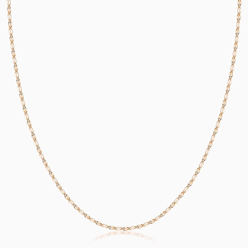 Collar de cadena espejo con corte de diamante de oro de 14K de Pori Jewelry Foto 1 de 1