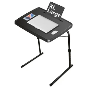 Folding Adjustable Tv Tray Xl Larger Dinner Hdpe Plastic For Eating Laptop - Picture 1 of 7