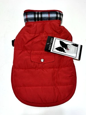 Parka acolchoada forrada de lã Zack & Zoey vermelha nova com etiquetas pequena 12"" - Imagem 1 de 4