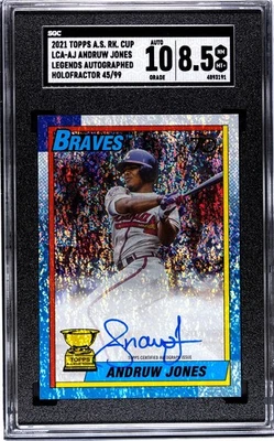 Copa Topps All-Star Rookie 2021 Andruw Jones Holofractor/99 SGC 8,5 con 10 automático Foto 1 de 2