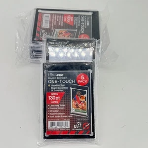 Ultra Pro One-Touch Magnetic Card Holder BLACK BORDER 130pt Point, LOT of 8 - Picture 1 of 3