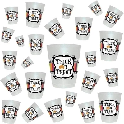 Tazas de fiesta de Halloween - Truco o trato | 16 OZ Frost Flex taza de plástico fiesta... Foto 1 de 2