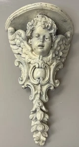 "Antiguo estante de pared querubín diseño arquitectónico francés - RARO HALLAZGO 15""" - Imagen 1 de 24