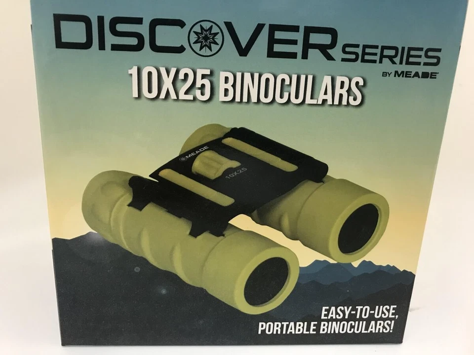 Meade Instruments 125072 Discover Series 10x25 Yellow Binoculars - Image 1 of 1