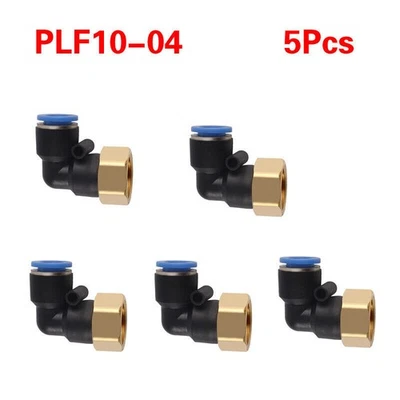 5Pcs Female Thread Pneumatic Elbow Connector PLF10-04 10mm OD HOSE 1/2'' Thread - Image 1 of 4