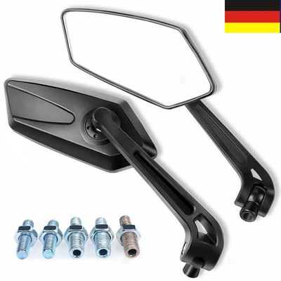 Spiegel Set Paar Spiegelset für Roller Motorrad Quad universal M8 M10 Gewinde - Bild 1 von 4