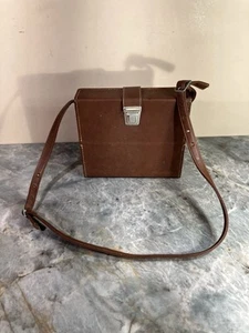 Vintage Hard Leather Carrying Case Bag for Polaroid SX-70 Land Camera - Picture 1 of 11