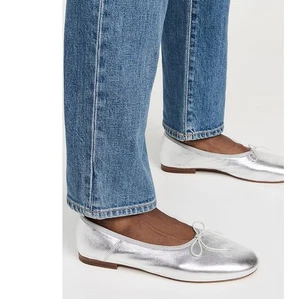 Bailarina plana MANSUR GAVRIEL Dream plateada para mujer talla EU41.5/US10.5 - Imagen 1 de 14