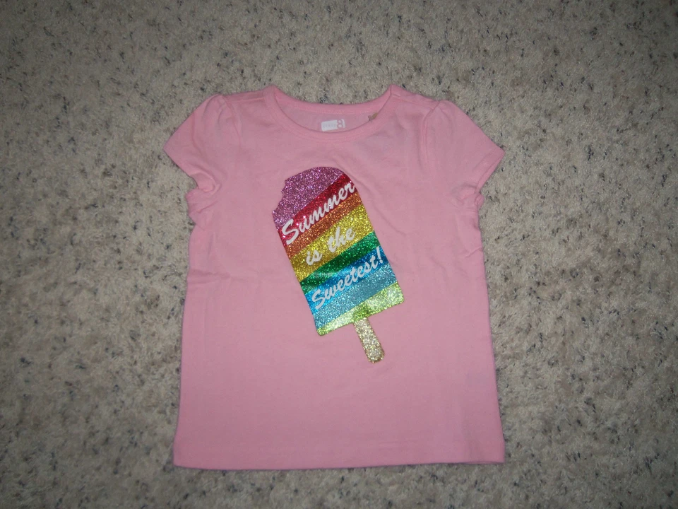 NEW GIRLS CRAZY EIGHT LIGHT PINK CAP SLEEVE T/SHIRT SIZE XS (4) - Image 1 of 1