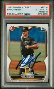 Graded 2023 Topps Bowman Draft Paul Skenes #BD14 RC Baseball Card PSA 10 Auto - Picture 1 of 2