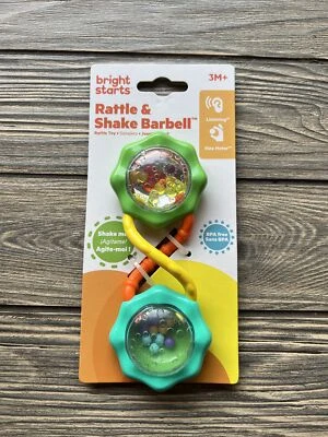 Juguete para bebé Bright Starts sonajero y agitador barra 3 meses verde unisex infantil nuevo con etiquetas Foto 1 de 2