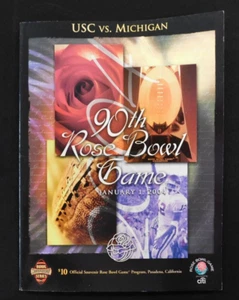 USC Trojans Vs Michigan 2004 Rose Bowl Game Program - Pasadena California - Picture 1 of 4