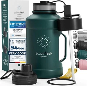 BeMaxx Trinkflasche Edelstahl ACTIVE FLASK BIG 1,3L Dark Teal - Bild 1 von 6