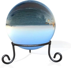 Black Iron Ball Stand - Gazing Globe Stand for Balls, Sphere Holder Wrought Iron - Picture 1 of 12