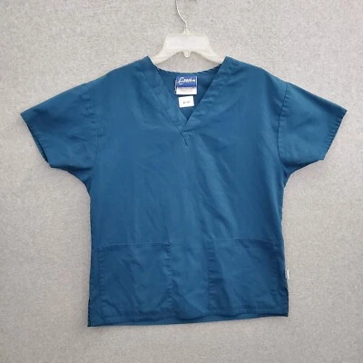 Crest женщин скраб Топ маленький синий коротким рукавом V шеи карманы - Изображение 1 из 4