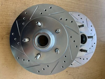 Ford F150 Lightning 2000-2003 Front Drill Slot Zinc Coated Brake Rotors  - Image 1 of 4