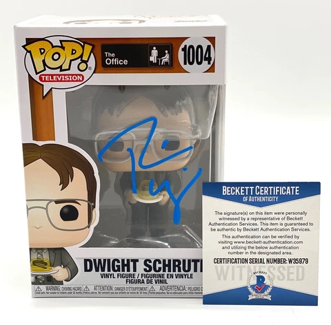 RAINN WILSON SIGNED AUTOGRAPH FUNKO POP - DWIGHT SCHRUTE THE OFFICE BECKETT 56 Cover
