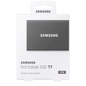 SAMSUNG SSD EXTERNE T7 - MU-PC2T0T/WW - 2To GRIS TITANE 2TB - Photo 1/6