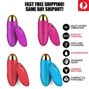 Portable & Discreet 10 Speed Wireless Remote Control Vibrating Bullet Egg - Picture 1 of 14