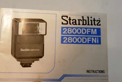 Starblitz 2800 DFM DFNi Flsh instruction manual guide - Image 1 of 4