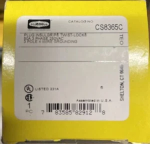 Hubbell CS6365C Locking Plug 50A Twist-Lock w/ Nylon Housing *NEW - Picture 1 of 1