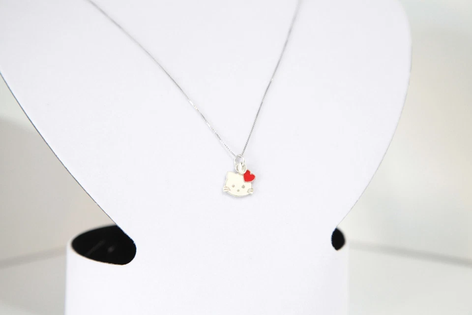 Collana Argento 925/1000 Bambina Ragazza Regalo Hello Kitty - Immagine 1 di 1