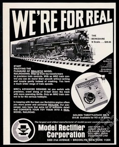 1969 MRC Model Rectifier Berkshire N scale model train photo vintage print ad - Picture 1 of 1