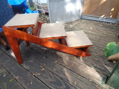 РЕДКАЯ - 41 «x 18» тяжелый твердого дерева ковровое покрытие собаки пандус/лестница-маленький до большой собаки - Изображение 1 из 4