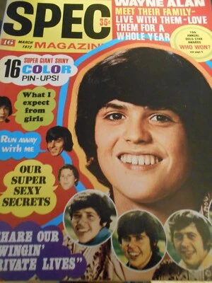 Jackson 5, David Cassidy, The Osmonds - 16 Spec Magazine 1972 Foto 1 de 4