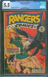 Rangers Comics #44 (1948) ⭐ CGC 5.5 ⭐ Rare! GGA Fiction House Golden Age Comic - Picture 1 of 3