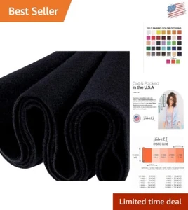 Soft Black Acrylic Felt Roll | 3 Yards, 72" Wide & Perfect for Children’s Crafts - Picture 1 of 11