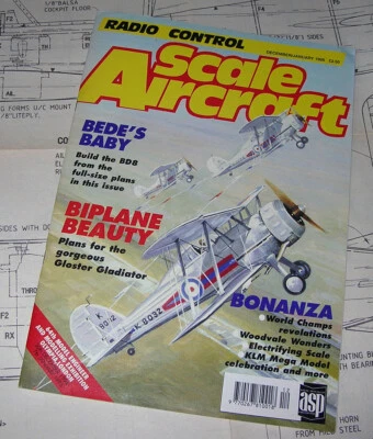 Radio Control Scale Aircraft Magazine - Dec/Jan 1995 - BEDE BD.8 F/S Plans Foto 1 de 4