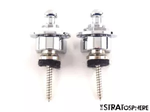 2 USA Fender STRAP LOCKS &nd KNOBS, Precision P Jazz Bass Ultra II - Picture 1 of 1