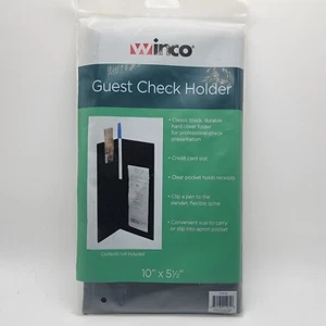 Winco CHK-1K Black 10" x 5-1/2" Folding Style Check Presenter - Brand New  - Picture 1 of 4