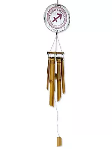 Carillon a vento in bambù Zodiac Sagittarius - 41" da appendere per interni ed esterni arredamento casa - Foto 1 di 5