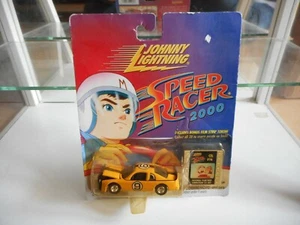 Johnny Lightning Speed Racer 2000 Car #9 Racer X in Yellow on Blister - Foto 1 di 2