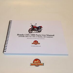 Honda CBX 1000 Sechs 6-Cylinder Fabrik Ersatzteilliste Buch, Reproduktion HPL022